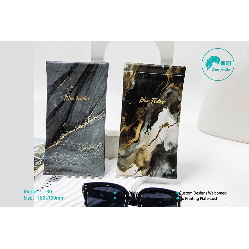 Luxurious Marble Print PU Leather​​​​​​​ Sunglasses Pouch